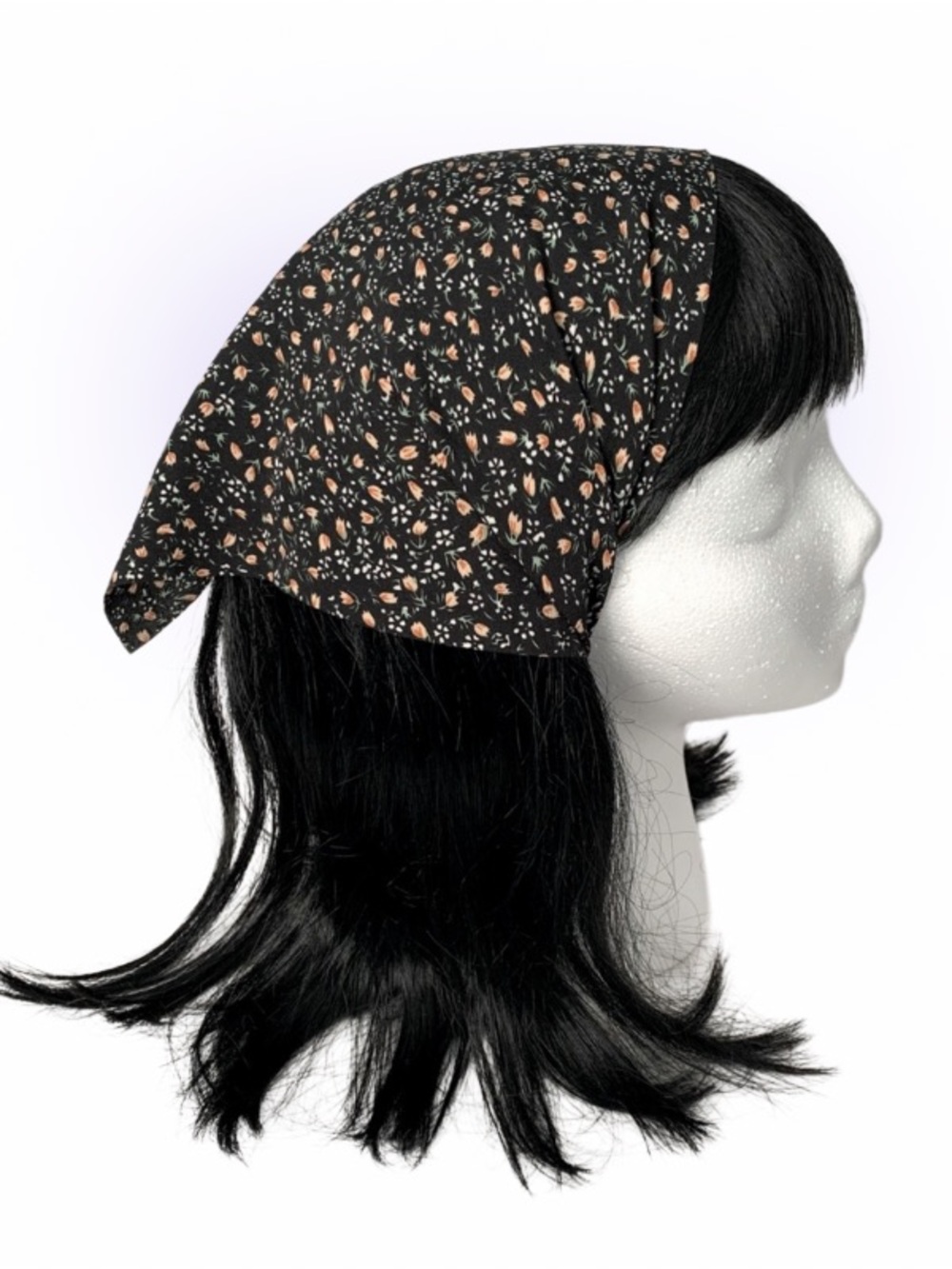 Floral Print Elastic Country Chic Peasant Style Bandanna